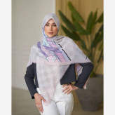روسری نخی مودال ریشه پرزی طرح آبرنگی