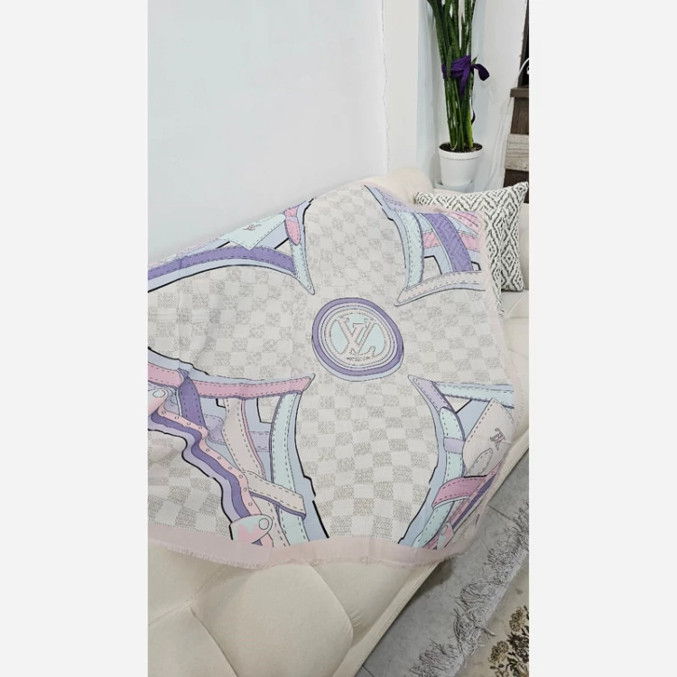 روسری نخی مودال ریشه پرزی طرح آبرنگی