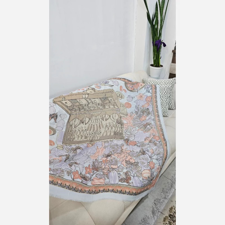 روسری نخی مودال ریشه پرزی بسیار زیبا