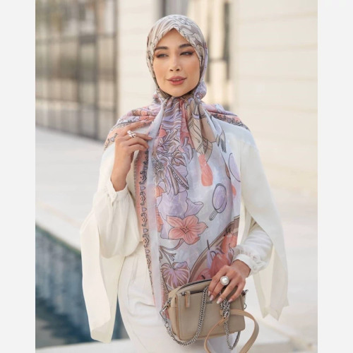 روسری نخی مودال ریشه پرزی بسیار زیبا