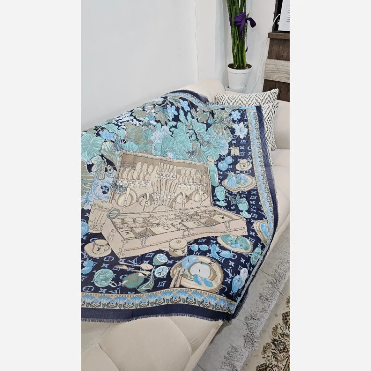 روسری نخی مودال ریشه پرزی طرح 14