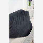 روسری نخی مشکی مجلسی طرح 5